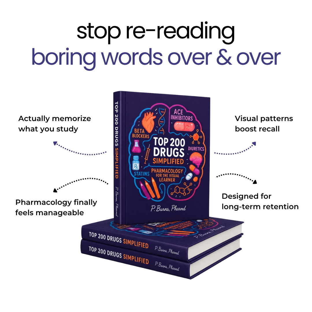 Top 200 Drugs Simplified: Pharmacology Coloring & Study Guide