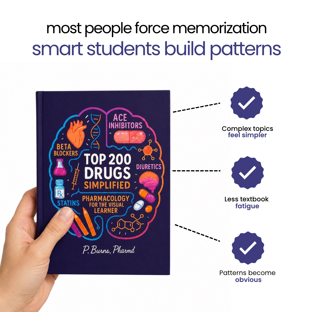Top 200 Drugs Simplified: Pharmacology Coloring & Study Guide