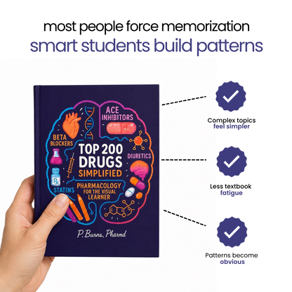 Top 200 Drugs Simplified: Pharmacology Coloring & Study Guide