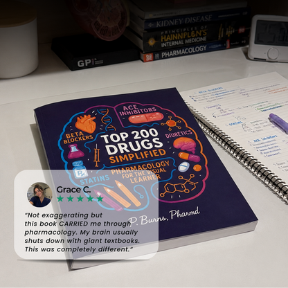 Top 200 Drugs Simplified: Pharmacology Coloring & Study Guide