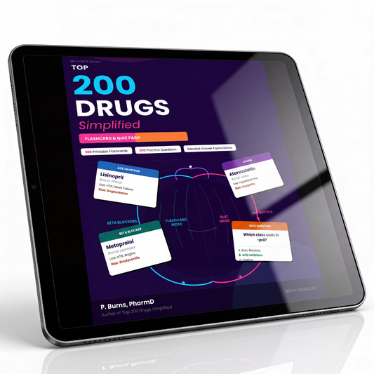 Top 200 Drugs Flashcard & Quiz Pack